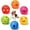 Regular Ball Multi-color, variant on HOLYSTEED Latex Squeaky Dog Toys for Small Dogs, Breed, 2.2" Flat | 2.2"x2.2"x1.3" Flat Squeaky Balls 6pcs, Soft Small Dog Toys Chewing Squeak Toy, Smile Face Fetch Puppy Toy with Squeaker