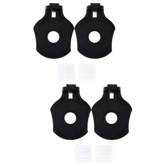 4 Sets  Wall-mounted Soap Dispenser Bracket Space Saving Dispenser Holder (Black)