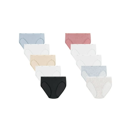 

Hanes Womens Cool Comfort Hi-Cut Panties 10-Pack