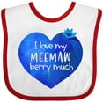 thumbnail image 3 of Inktastic I Love My Meemaw Berry Much Boys or Girls Baby Bib, 3 of 4