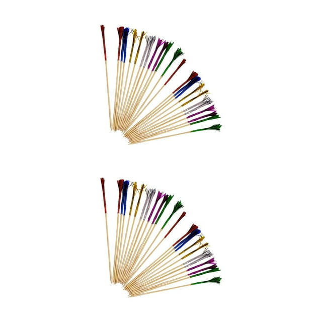 Speravity 100 piezas Letrero de fuegos artificiales Fuegos artificiales Cóctel Palillos Tropical Cupcake Toppers Bebida Aperitivo Palillos de No.1 2piezas Speravity CBP433104