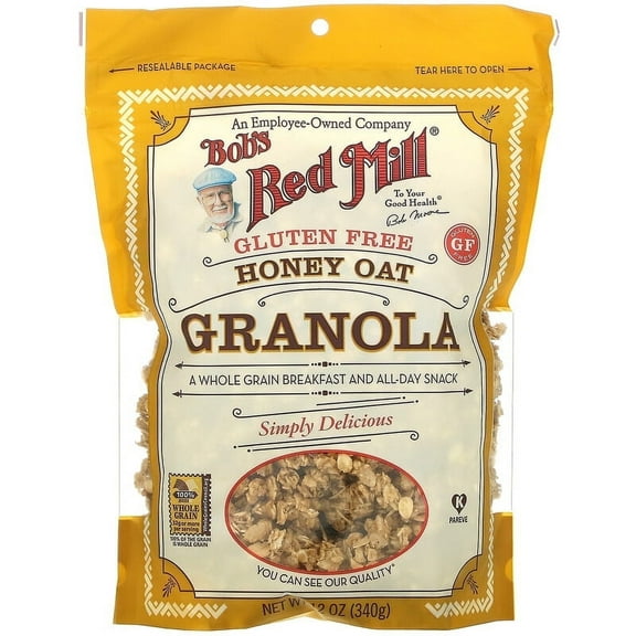 Bob's Red Mill Gluten Free Granola Honey Oat 12 oz Pack of 3