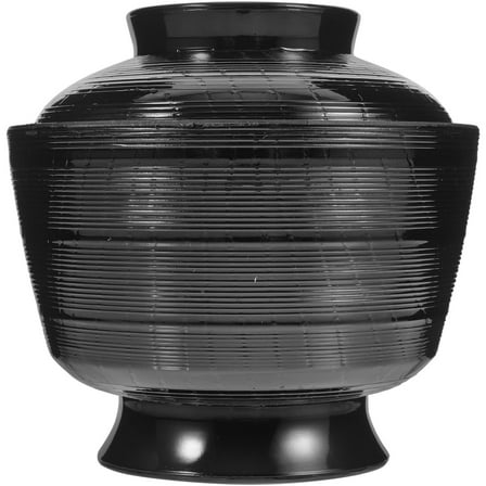 ULTNICE Home Kitchen Japanese Rice Bowl Black Food Serving 1Set
