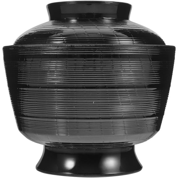 ULTNICE Home Kitchen Japanese Rice Bowl Black Food Serving 1Set