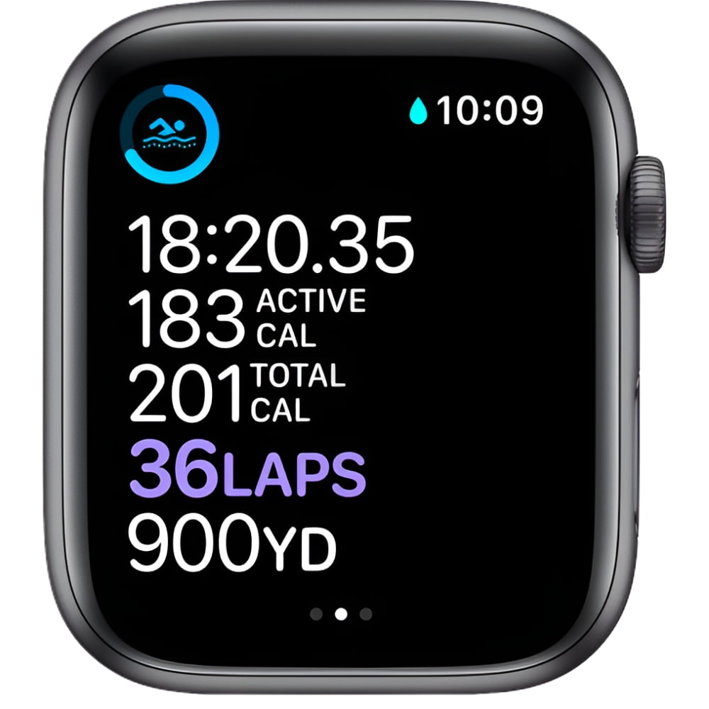 Apple, Watch Series 6, Smart Watches, 44mm GPS Aluminum Space Gray Case Sport Band, Black, 1, 1, 1