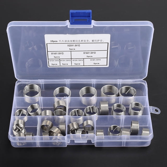 Thread Repair,35pcs Car Drain Plug Thread Repair Kit Tap Insertion Tool Reliable and Durable