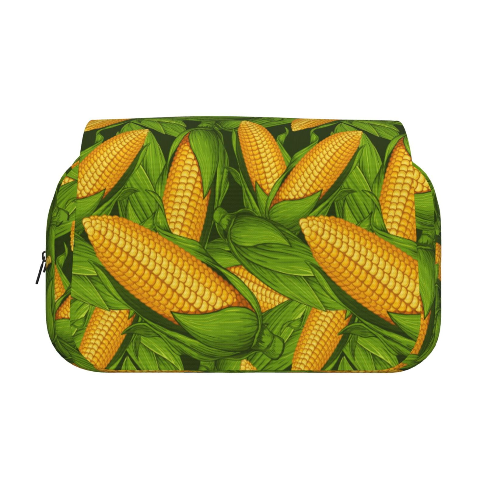 Rateoe Fresh Corn 1 Pattern Double Clamshell Pen Case, Storage Organizer with Two Zipper Compartments– Holds Up to 50 Pencils & Pens