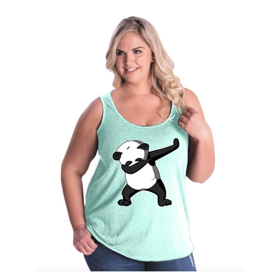 Women's Plus Size Tank Top - Dancing Panda