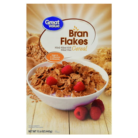 Great Value Bran Flakes Cereal, 15.6 oz