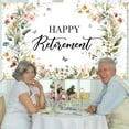thumbnail image 5 of Mocsicka Happy Retirement Backdrop Wildflower Retirement Banner Party Decorations Photo Background 6x3.6 ft, 5 of 8