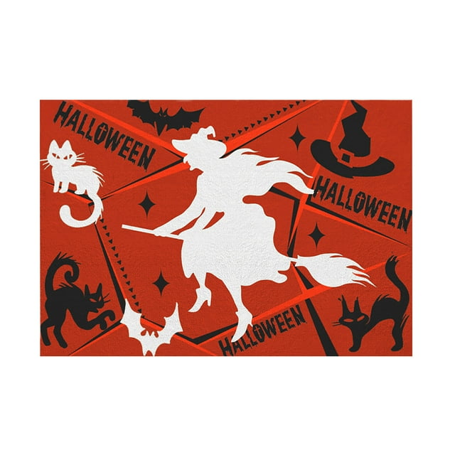 Halloween Carpet Rug Non Mat For Living Room Bedroom Bathroom Door Halloween Party Home Decoration Soft Blankets Throw Rugs Wool Throw Blankets Ladder Throw Blanket Well Dressed Home Blanket Small