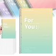 thumbnail image 1 of School Supplies, Homecoming Notebook For Work B5 10.3 X 7.08 Inch College Horizontal Diary Notebook Kraft Cover Notebook Lined Paper 60 Sheets For School Learning (gradient Color), 1 of 7