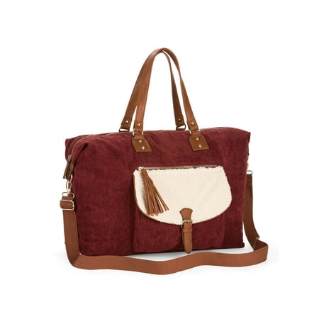 No Boundaries Burgundy Cord Weekender