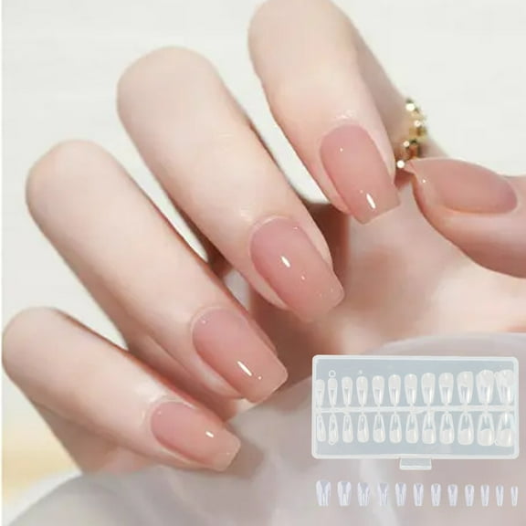 Nails Transparent 120 Full Coverage Pressed On Nails DIY Practice Set for Nail Salon