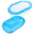 thumbnail image 1 of LEEYNEER Plastic Turtle Tank Turtle Breeding Tank Triple Layer Blue 1Set, 1 of 8