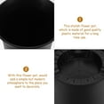 thumbnail image 3 of HOOWIFFY 15Ud Maceteros De En Plástico Negro Para Jardinería Con Y, 3 of 7