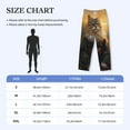 thumbnail image 4 of Picia Lakeside Flower Field Cat Mens Soft Woven Cotton Elastic Waistband Sleep Pajama Pant Lounge Sleep Pant With Pockets And Drawstring-Medium, 4 of 9