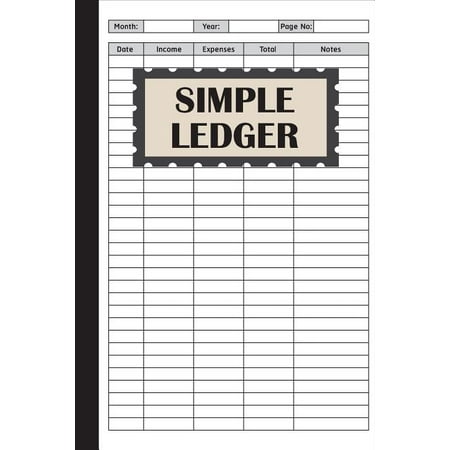 ledger cash simple record expenses income paperback walmart button