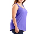 thumbnail image 6 of ELFINDEA Womens Tops Plus Size Tank Tops For Summer Tank Tops Loose Fit Casual Camisole Shirttail Tank Purple XL, 6 of 6