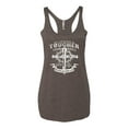 thumbnail image 2 of Wild Bobby, My Savior Is Tougher Than Nails Revelation 1:18, Inspirational Christian, Women Tri-Blend Racerback Tank Top, Brown, Small, 2 of 5