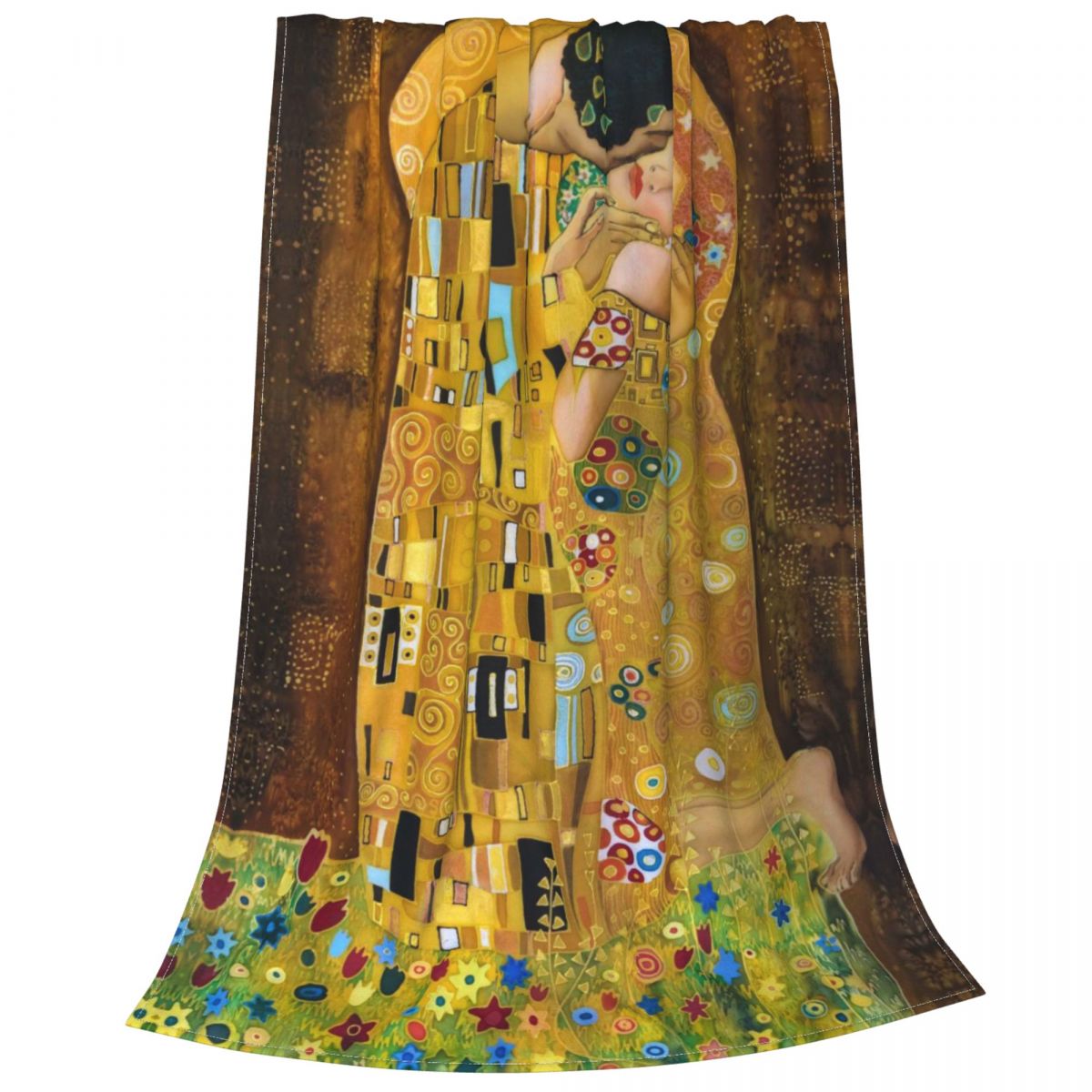 Gustav Klimt The Kiss Fleece Throw Blanket Abstract Freyas Art Blankets