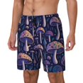 thumbnail image 1 of Fotbe Floral Hippie Mushrooms Traje de Baño para Hombre – Shorts de Natación de Secado Rápido con Forro y Bolsillos-Large, 1 of 6