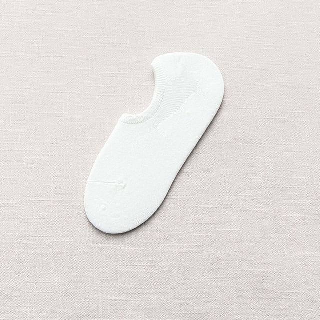 Ohufall Spring And Summer Solid Color Women's Invisible Socks Cotton Non Slip Socks Breathable Socks
