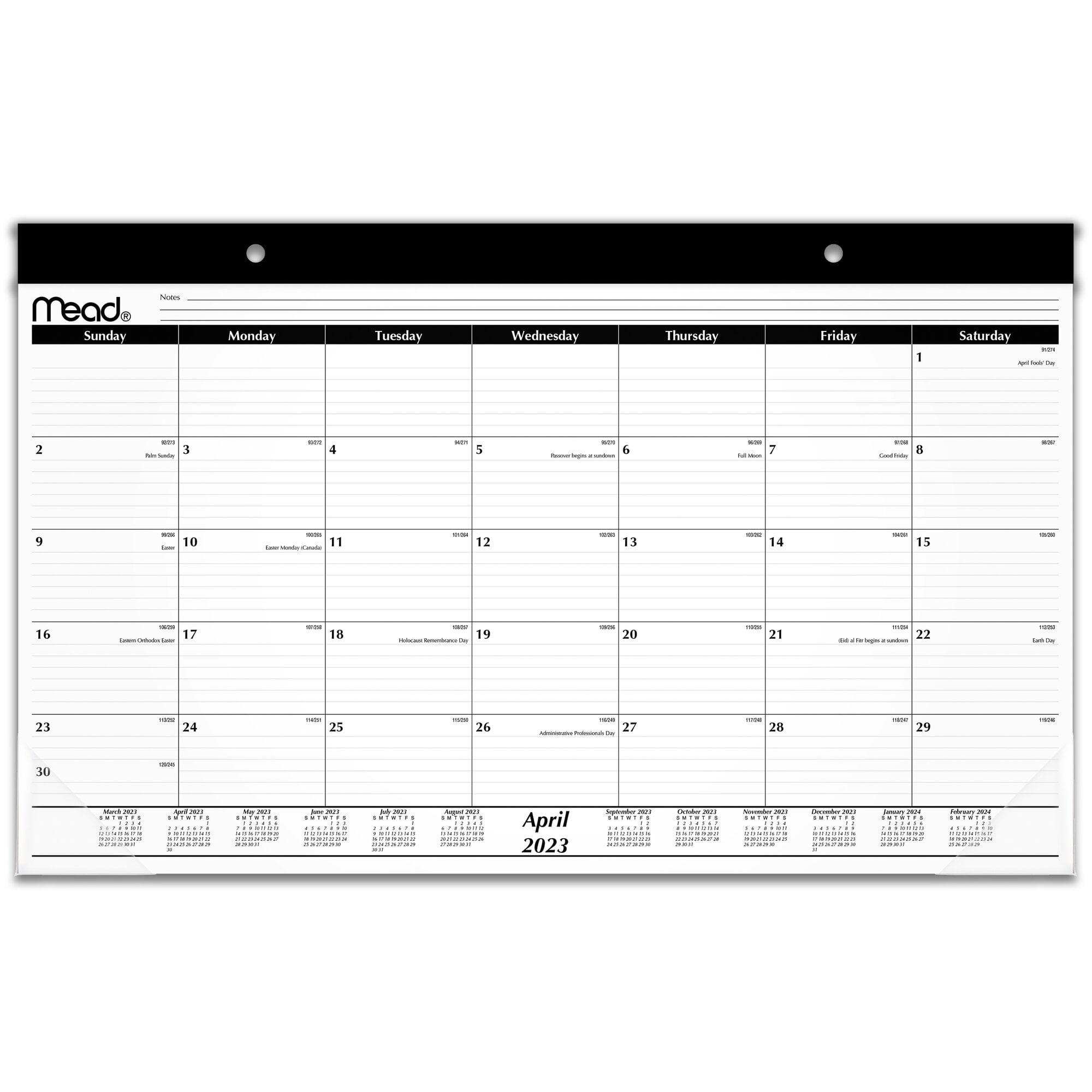 Mead Basic Academic 20222024 Monthly Desk Pad Calendar Compact 17 34 x