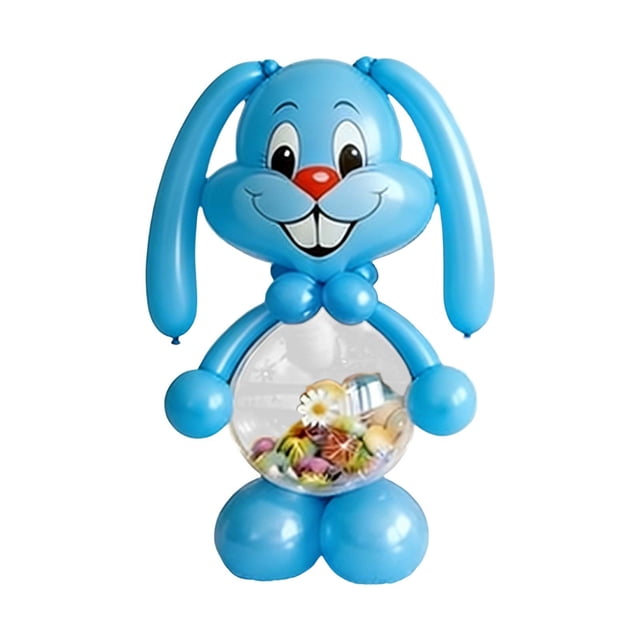 Blue Easter Basket Shaped Balloon Candy Storage Decor Hanging Egg Hunt Party Decoration For Spring Holiday Home