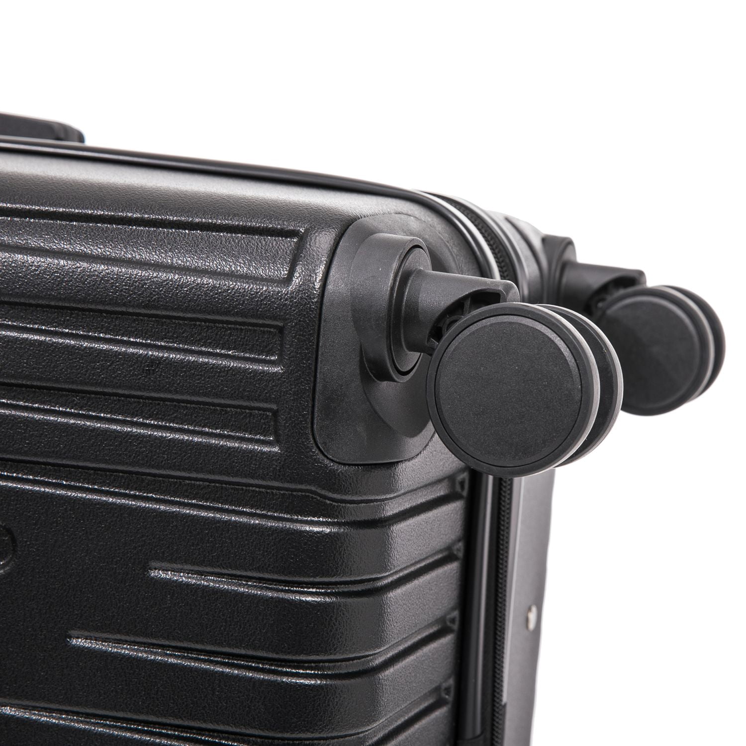 InUSA DRIP 3-Piece Hardside Luggage Sets with Spinner Wheels, Handle and Trolley, (20"/24"/28"), Black