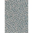 thumbnail image 1 of Unique Loom Outdoor Safari Leopard Design Rug 7' x 10' Rectangle Teal/Light Gray, 1 of 2