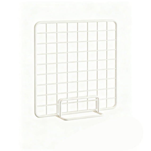 A Black And White Gridiron Display Rack For Desktop Jewelry Organizer Kids Artwork Display Stand With Wooden Clips For Kindergarten Home Office Decor Metal Wire Grid Panel