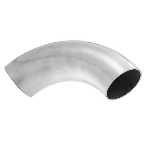 Unique Bargains 1 Pcs OD 1.5Inch 90 Degree Mandrel Bend Elbow Exhaust Elbow Pipe for Car Stainless Steel Silver Tone