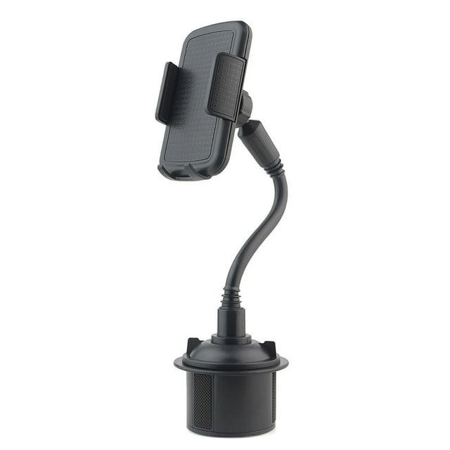 Soporte ajustable para coche, soporte universal para teléfono móvil, soporte para vaso de agua, soporte para teléfono, giratorio 360 grados (negro)