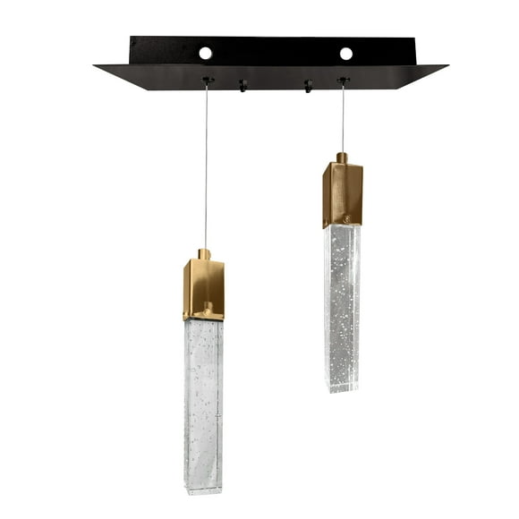 Lámpara de Techo con Chip LED Cristal Cortado Star 2 Luces