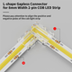 thumbnail image 2 of 3 Set Conector COB de 8 mm Conector de Esquina/en Forma de L de 8 Piezas, Conectores Sin Espacios de 2 Piezas para Tiras de Luces LED COB, NO para Luces de Cinta de 10 mm, 2 of 5