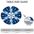 thumbnail image 6 of Indigo Tie Dye Floral Mandala Round Fitted Tablecloth with Elastic Edge,Dining Table Cover Waterproof,Outdoor Round Tablecloth for Camping,Dining,Indoor and Outdoor, 6 of 7