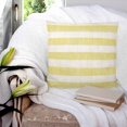 thumbnail image 3 of Pillow Covers 24x24 Set of 2, Yellow Striped Throw Pillow Covers Decorative Couch Cushion Cover, Farmhouse Vintage Stripes Microfiber Soft Square Pillowcases for Bedroom Living Room Sofa, 3 of 7