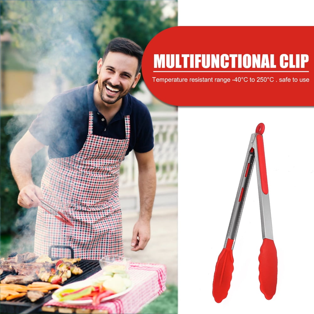 Kitchen Silicone BBQ Clamp Outdoor Camp Picnic Barbecue Clip Tongs Utensils #HE Kitchen Silicone BBQ Clamp Outdoor Camp Picnic Barbecue Clip Tongs Utensils #HE
