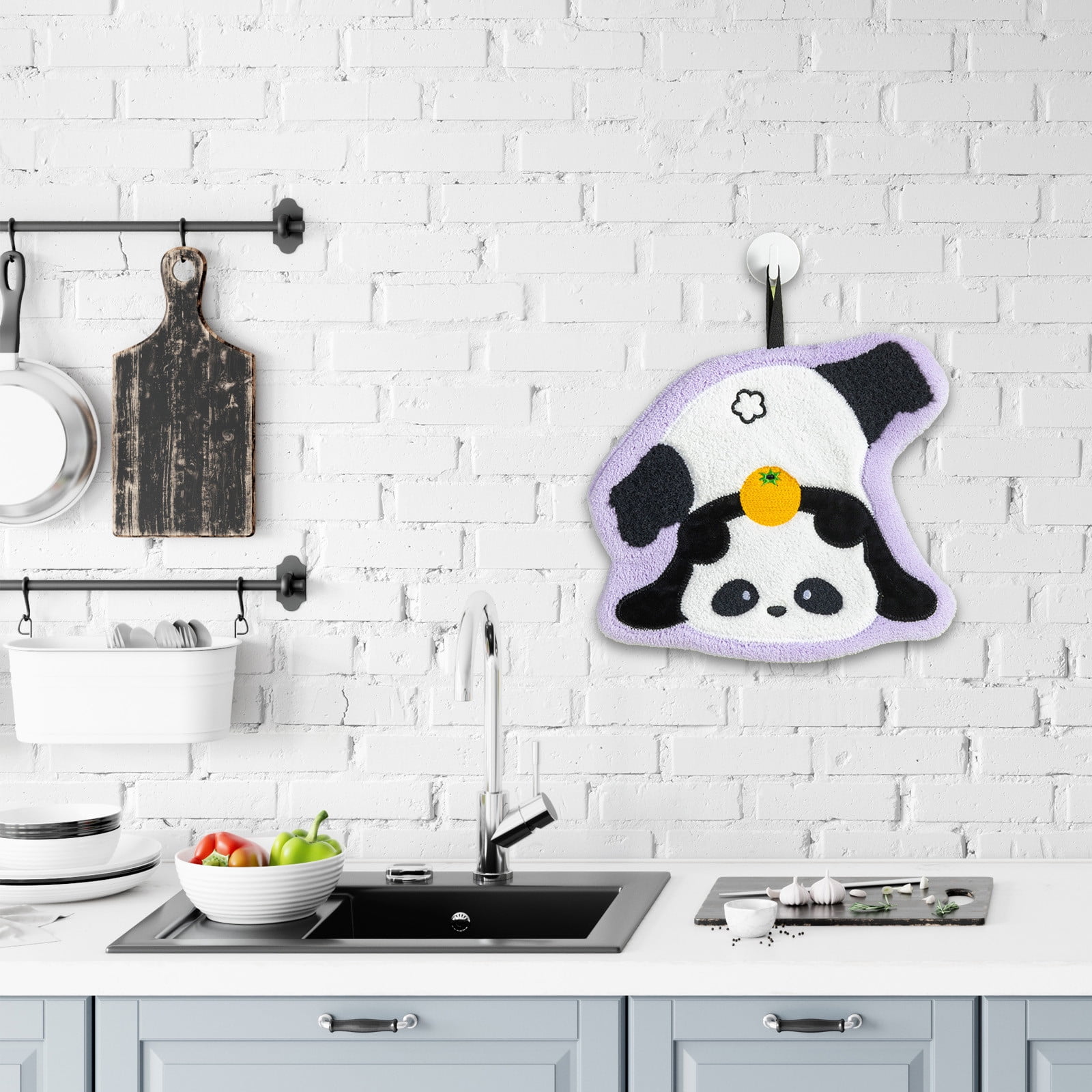 Serviette De Main Mignonne Avec Boucle De Suspension Pur