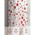 thumbnail image 3 of Red Polka Dot Sheer Curtains for Living Room Bedroom Modern Art Abstract Watercolor Dot Sheer Curtains 54 Inch Long 2 Panels Set Light Filtering Curtain Window Treatments Drapes for Dining Room, 3 of 6