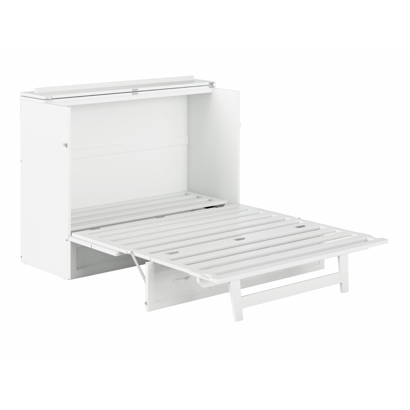 Deerfield Murphy Bed Chest Full White with Charging Station