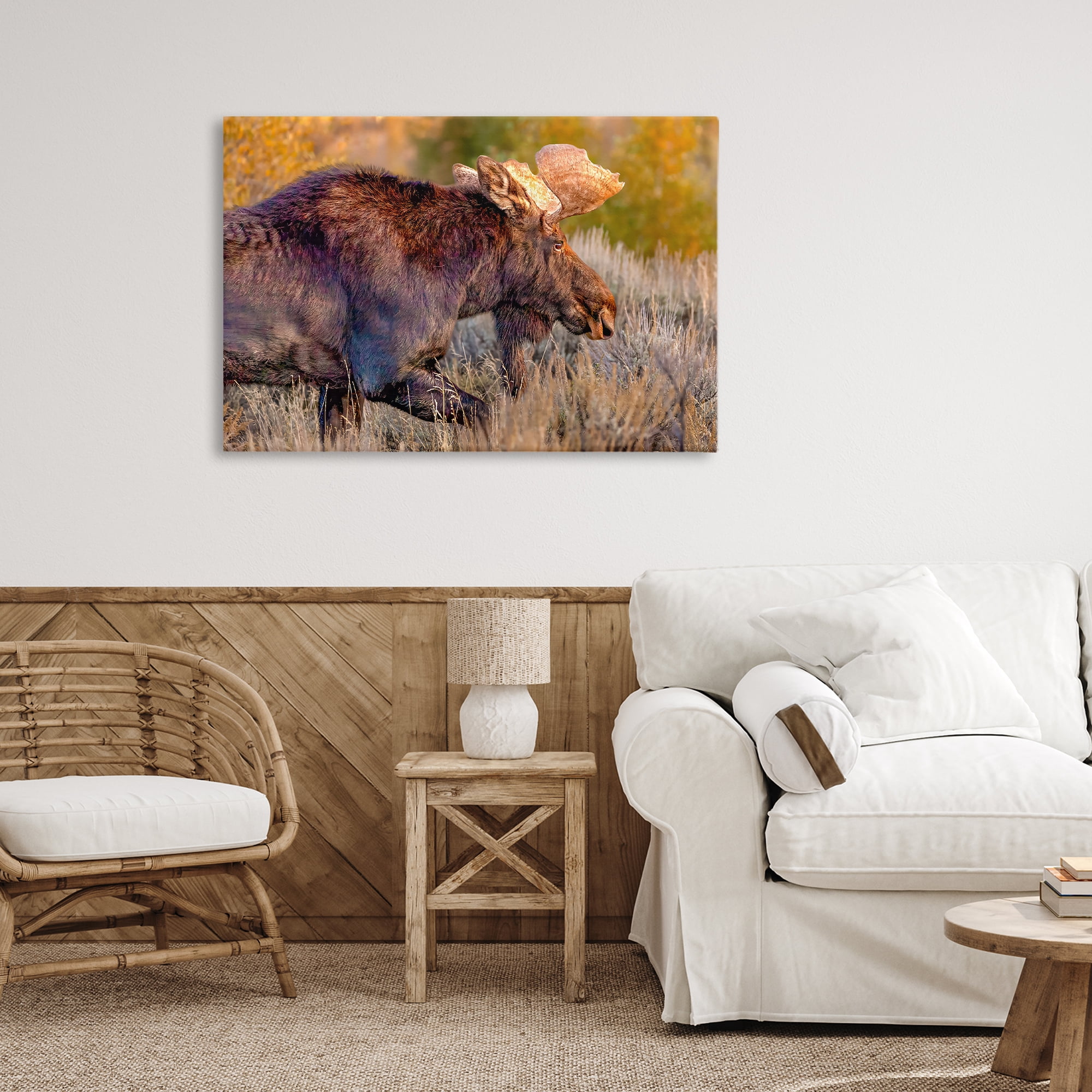 Stupell Industries Bull Moose At Dusk Canvas Wall Art, design by Shelley Carlisle