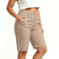 thumbnail image 6 of hlysgo Womens Golf Shorts UPF 50+ Hiking Shorts Lightweight Outdoor Stretchy Athletic Shorts with Pockets Khaki,S, 6 of 6