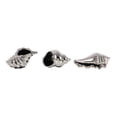 thumbnail image 6 of 7", 7", 5"W Silver Ceramic Shell Shell Sculpture, by DecMode (3 Count), 6 of 21