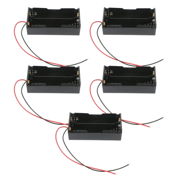 5 Pcs 2 AA Battery Case Battery Case with Wire Leads AA Battery Case Battery Case with Leads