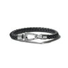 Bulova Men's Marine Star Black Leather Bracelet - 8.0" J96B029L