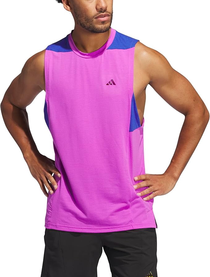 adidas Mens Sunglass Pack Tank Top (Purple Burst, Large)