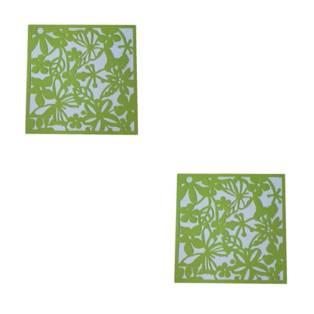 ZheElen 4piece Lightweight Hanging Divider Screens For Versatile Space Foldable Green Butterflies 2Set