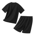 thumbnail image 4 of USNSM Men's Summer 2 Piece Outfits, Ice Silk Thin Loose Crewneck Shirts and Shorts Loungewear Tracksuit Sets with Pockets Black XXXXL, 4 of 5